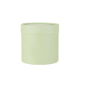 BOX-M1-082 Virágdoboz henger egyszínű [12,5cm x 12,5cm] világoszöld