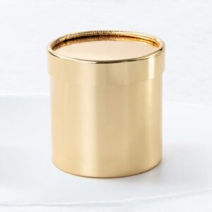 BOX-M2-062 Virágdoboz henger metál [12,5cm x 12,5cm] metál arany