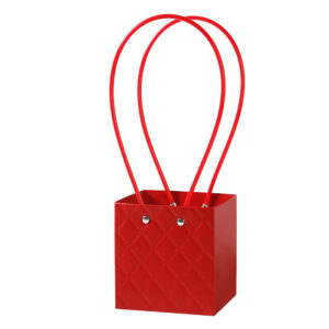 BOX-RS-012 Virágtáska füles - 10 darab/csomag [11,5cm x 10,5cm x 12cm] piros