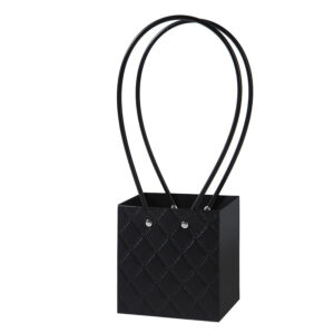 BOX-RS-171 Virágtáska füles - 10 darab/csomag [11,5cm x 10,5cm x 12cm] fekete