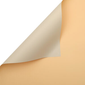 FOL-KO-02-054 Kétszínű íves fólia csomagoló - 20 ív/csomag [58cm x 58cm] sötétkrém/bézs