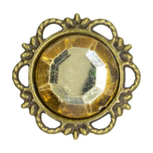 KI-KERA-21-014 Bross [21mm] 10db/csomag antik arany/arany kő