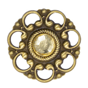 KI-KORA-26-014 Bross [26mm] 10db/csomag antik arany/arany kő