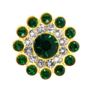 KI-STV-14-625 Bross [14mm]  smaragdzöld/ezüst/arany
