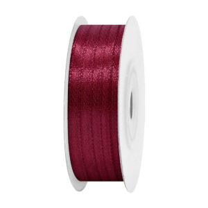 SS-SZ-03-005 Sima szatén szalag egyszínű [3 mm x  45,72 méter] bordó