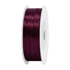 SS-SZ-03-006 Sima szatén szalag egyszínű [3 mm x  45,72 méter] burgundi