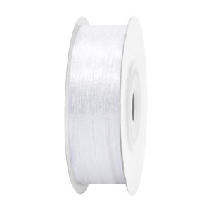SS-SZ-03-073 Sima szatén szalag egyszínű [3 mm x  45,72 méter] fehér