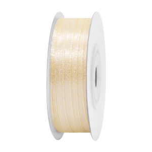 SS-SZ-03-076 Sima szatén szalag egyszínű [3 mm x  45,72 méter] krém