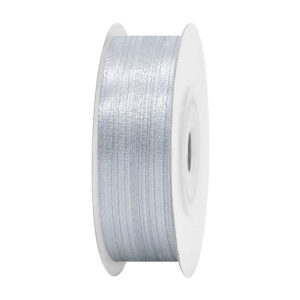 SS-SZ-03-102 Sima szatén szalag egyszínű [3 mm x  45,72 méter] ezüst