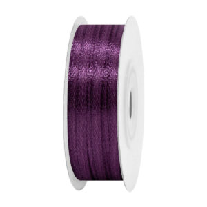 SS-SZ-03-518 Sima szatén szalag egyszínű [3 mm x  45,72 méter] padlizsánlila
