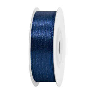 SS-SZ-03-654 Sima szatén szalag egyszínű [3 mm x  45,72 méter] navy blue/matrózkék