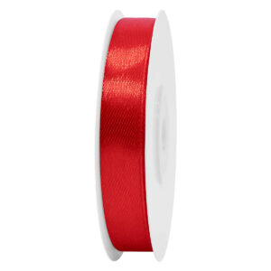 SS-SZ-13-001 Sima szatén szalag egyszínű [13 mm x  22,86 méter] piros