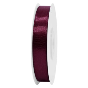 SS-SZ-13-006 Sima szatén szalag egyszínű [13 mm x  22,86 méter] burgundi