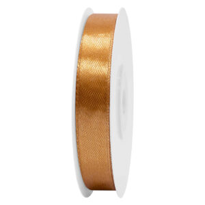 SS-SZ-13-014 Sima szatén szalag egyszínű [13 mm x  22,86 méter] sárgás arany
