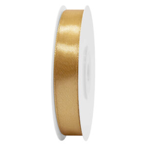SS-SZ-13-015 Sima szatén szalag egyszínű [13 mm x  22,86 méter] pasztell arany