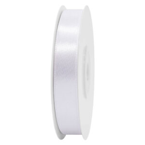 SS-SZ-13-073 Sima szatén szalag egyszínű [13 mm x  22,86 méter] fehér