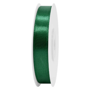 SS-SZ-13-625 Sima szatén szalag egyszínű [13 mm x  22,86 méter] sötétzöld / smaragdzöld