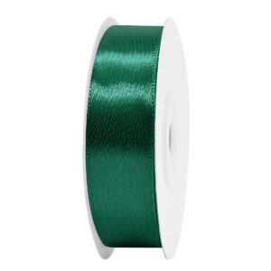 SS-SZ-20-625 Sima szatén szalag egyszínű [20 mm x  22,86 méter] sötétzöld/smaragdzöld