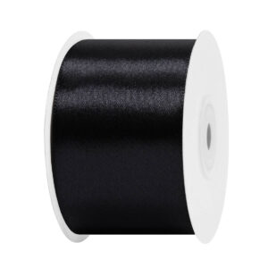 SS-SZ-50-045 Sima szatén szalag egyszínű [50 mm x  22,86 méter] fekete