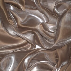 SO-SZO-47-472S Szatén-organza anyag [47cm x 10m] sötét bézs