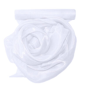 SO-SZO-25-073 Szatén-organza anyag [25cm x 10m] fehér