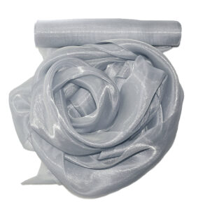 SO-SZO-25-102 Szatén-organza anyag [25cm x 10m] ezüst