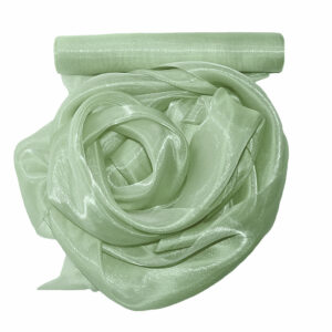 SO-SZO-25-558 Szatén-organza anyag [25cm x 10m] vintage zöld/zsálya zöld