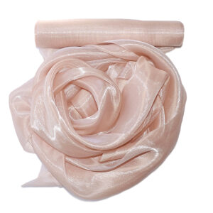 SO-SZO-25-612 Szatén-organza anyag [25cm x 10m] púder bézs