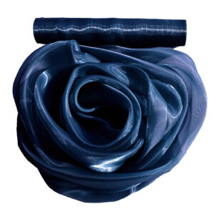 SO-SZO-25-655 Szatén-organza anyag [25cm x 10m] navy kék