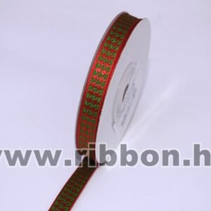 TE-AX553-0030-C003 Dekorációs szalag  [10mm x 10m] piros/zöld