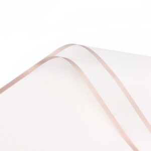FOL-VE-30-06 Aranycsíkos íves fólia csomagoló - 20 ív/csomag 58cm x 58cm fehér/rose gold