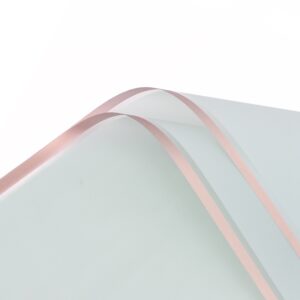 FOL-VE-30-09 Aranycsíkos íves fólia csomagoló - 20 ív/csomag 58cm x 58cm világoszöld/rose gold