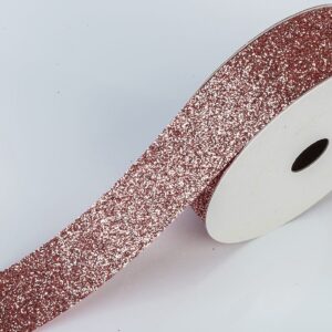 TE-ZBJ24-0070-C038 Glitter dekorációs szalag [22mm x 10m] púder rózsaszín