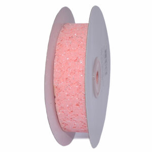 TE-ZCL87-0070-C006 Glitteres csipke dekorációs szalag [22mm x 10m] barack
