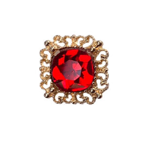 KI-BAN-21-001/014 Bross [21mm x 21mm] piros/arany