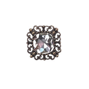 KI-BAN-21-102/050 Bross [21mm x 21mm] ezüst/ antik arany