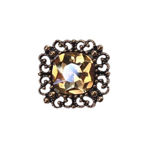 KI-BAN-21-612/050 Bross [21mm x 21mm] bézs/antik arany