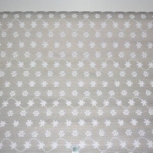 PAP-BO-MINTA-131178-01,03,42 Bordázott vízálló díszcsomagoló papír mintás [50cm x 10m] fehér/arany