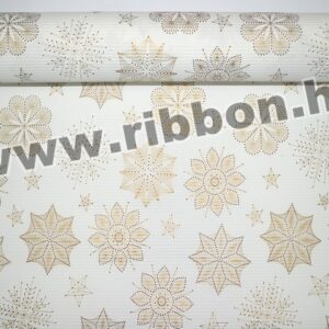 PAP-BO-MINTA-131240-01,21,42 Bordázott vízálló díszcsomagoló papír mintás [50cm x 10m] fehér/bordó/arany