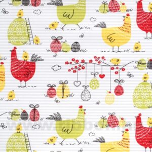 PAP-BO-MINTA-131244-01,18,08 Bordázott vízálló díszcsomagoló papír mintás [50cm x 10m] fehér/piros/sárga/zöld