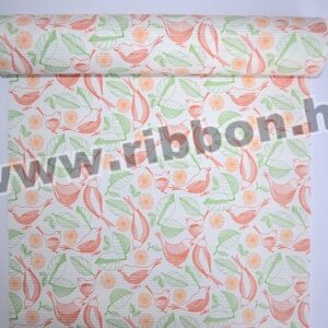 PAP-BO-MINTA-131245-01,34,77 Bordázott vízálló díszcsomagoló papír mintás [50cm x 10m] zöld/narancs/piros