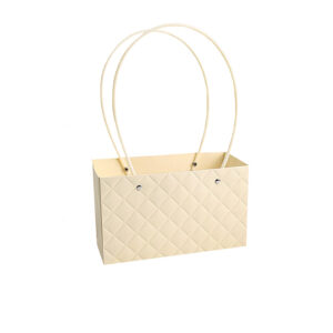 BOX-RC-C243 Virágtáska füles - 10 darab/csomag [22cm x 13,5cm x 10cm] krém