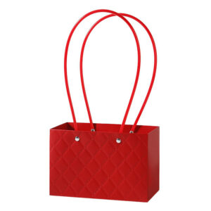 BOX-RR-012 Virágtáska füles - 10 darab/csomag [18cm x 10cm x 12cm] piros