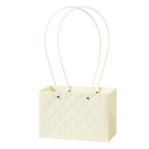 BOX-RR-243 Virágtáska füles - 10 darab/csomag [18cm x 10cm x 12cm] világos krém