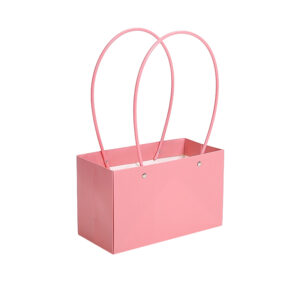 BOX-SR-R162 Virágtáska füles - 10 darab/csomag [22cm x 11cm x 14cm] vintage rózsaszín