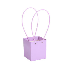 BOX-SS-S031 Virágtáska füles - 10 darab/csomag [11,5cm x 10,5cm x 13cm] világoslila