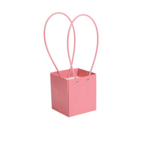 BOX-SS-S162 Virágtáska füles - 10 darab/csomag [11,5cm x 10,5cm x 13cm] púder rózsaszín