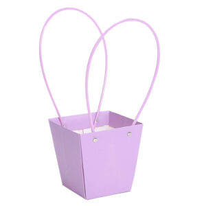 BOX-ST-T031 Virágtáska füles - 10 darab/csomag [9,5cm x 9,5cm x 13cm]  világoslila