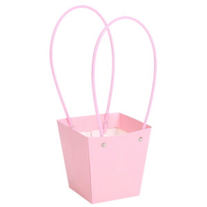 BOX-ST-T164 Virágtáska füles - 10 darab/csomag [9,5cm x 9,5cm x 13cm] rózsaszín
