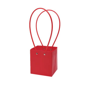 BOX-SU-012 Virágtáska füles - 10 darab/csomag [11,5x10,5x13cm] piros